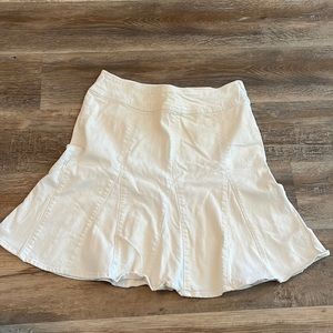 White Jean Skirt